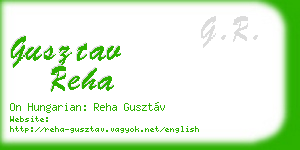 gusztav reha business card
